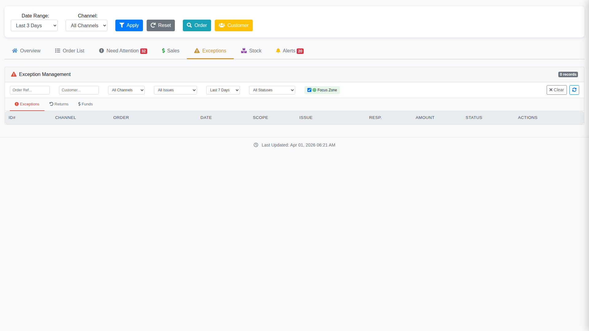 Exception Management - returns, refunds, and order issues